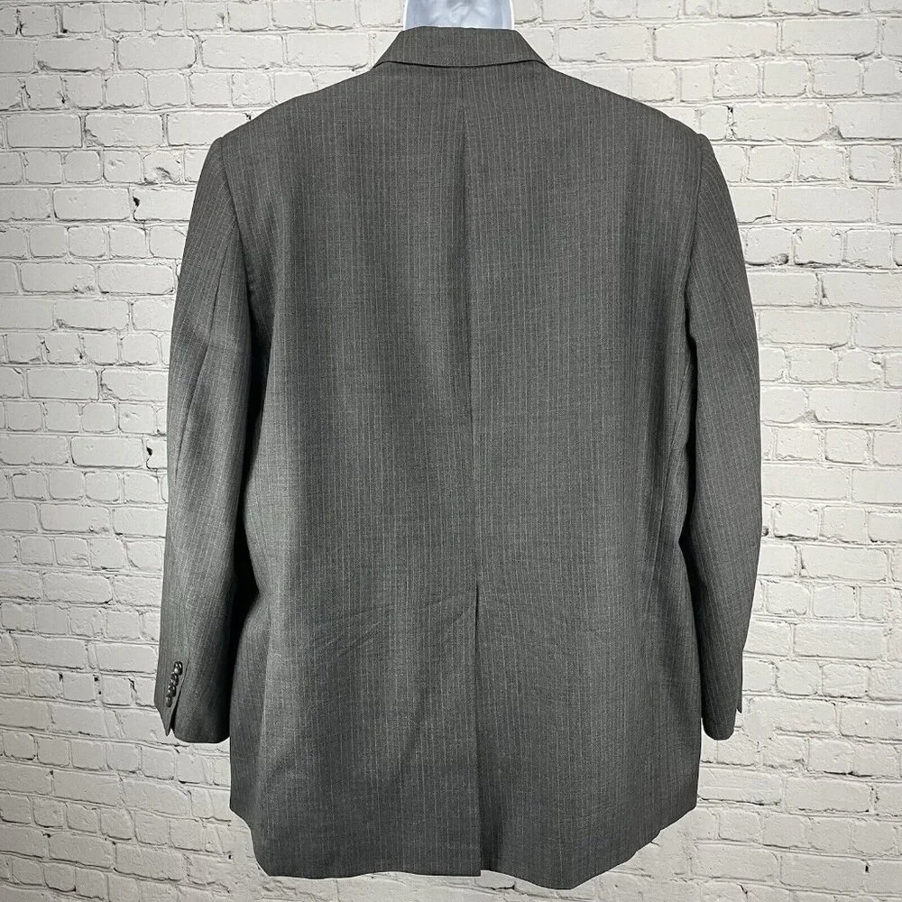 Executive Collection Tom James Grey USA Tailored Sport Coat Blazer Size 48